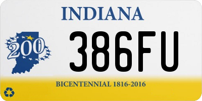 IN license plate 386FU