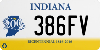 IN license plate 386FV