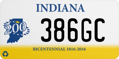 IN license plate 386GC