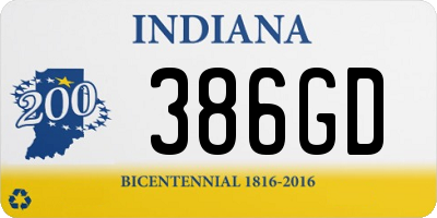 IN license plate 386GD