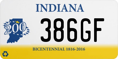 IN license plate 386GF