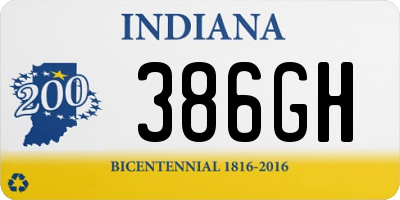 IN license plate 386GH