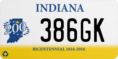 IN license plate 386GK