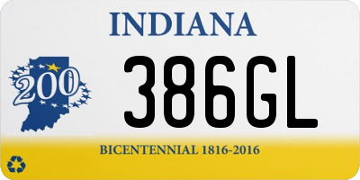 IN license plate 386GL