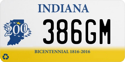 IN license plate 386GM