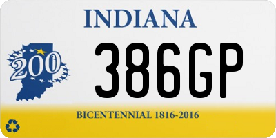 IN license plate 386GP