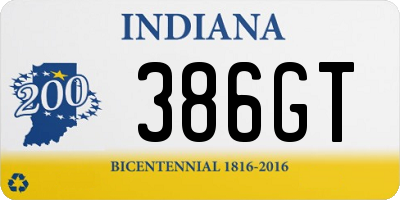 IN license plate 386GT