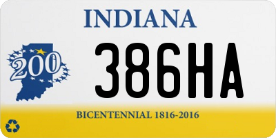 IN license plate 386HA