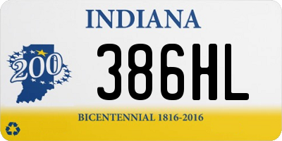 IN license plate 386HL