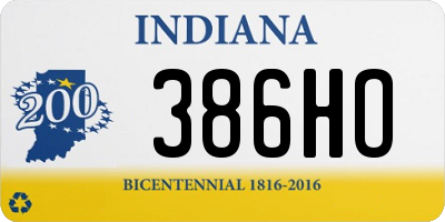 IN license plate 386HO