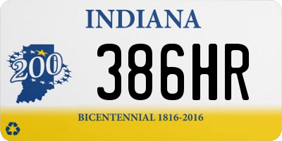 IN license plate 386HR