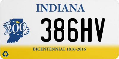 IN license plate 386HV