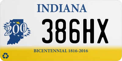 IN license plate 386HX