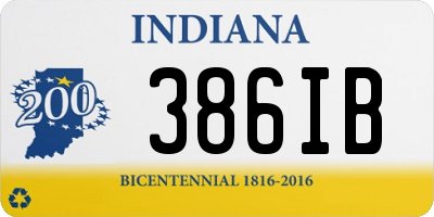 IN license plate 386IB