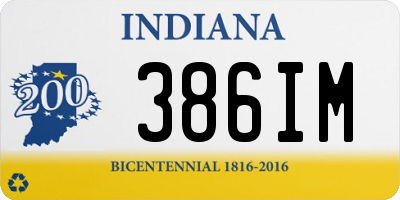 IN license plate 386IM