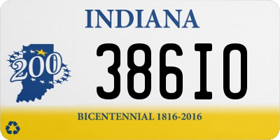 IN license plate 386IO