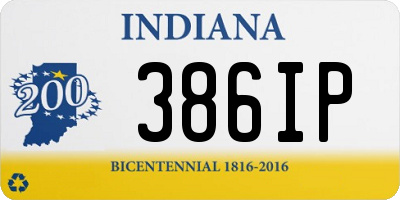 IN license plate 386IP