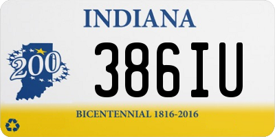 IN license plate 386IU