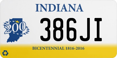 IN license plate 386JI