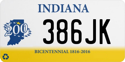IN license plate 386JK
