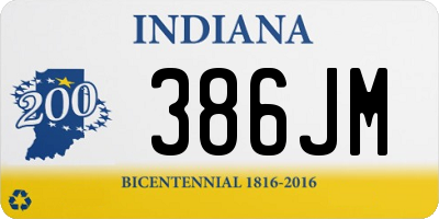 IN license plate 386JM