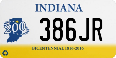 IN license plate 386JR