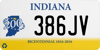 IN license plate 386JV