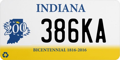 IN license plate 386KA