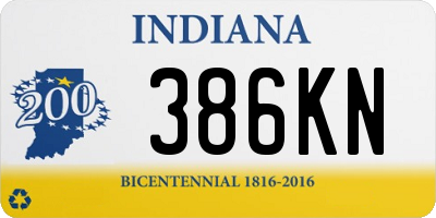 IN license plate 386KN