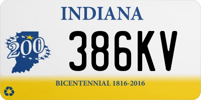 IN license plate 386KV