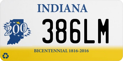 IN license plate 386LM