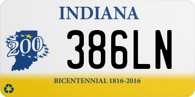 IN license plate 386LN