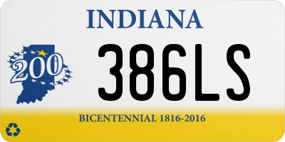 IN license plate 386LS