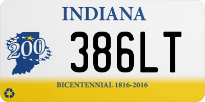 IN license plate 386LT