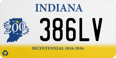 IN license plate 386LV