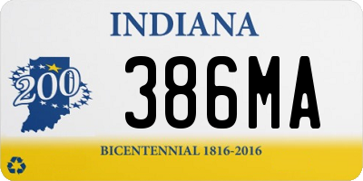 IN license plate 386MA