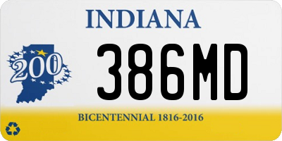 IN license plate 386MD