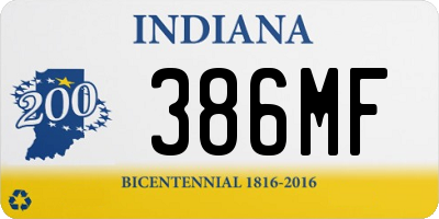 IN license plate 386MF