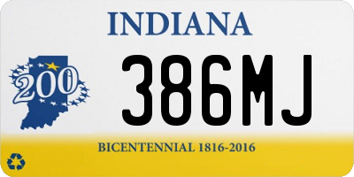 IN license plate 386MJ