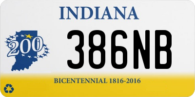 IN license plate 386NB