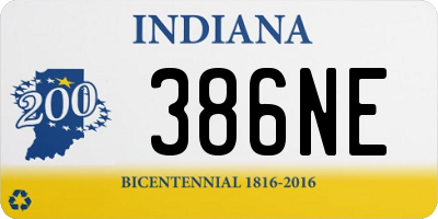 IN license plate 386NE