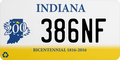 IN license plate 386NF