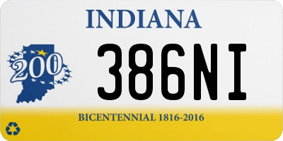 IN license plate 386NI