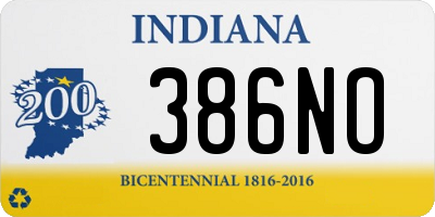 IN license plate 386NO