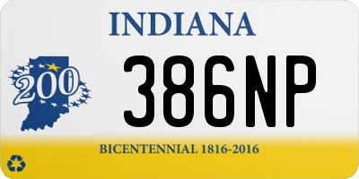 IN license plate 386NP