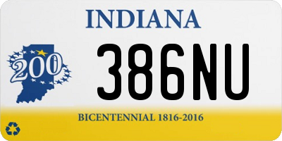 IN license plate 386NU