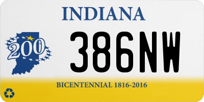 IN license plate 386NW