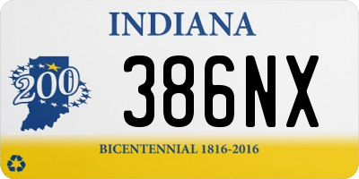 IN license plate 386NX