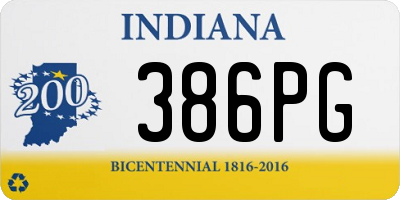 IN license plate 386PG