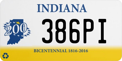 IN license plate 386PI